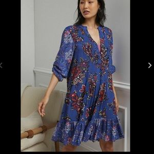 Anthropologie “Diana” Pintucked Tunic Dress